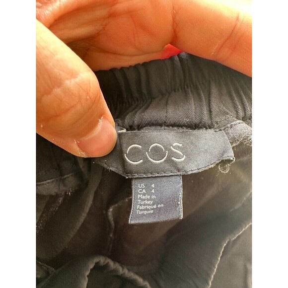COS Women's Jogger Pants Pull On Rayon Elastic Waistband Black Size 4 Minimalist - Picture 7 of 8